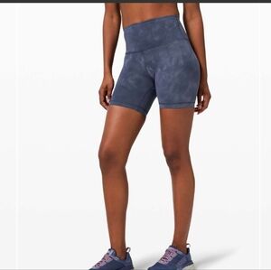 Lululemon Wunder Train High-Rise Short 6"Diamond Dye Shade Naval Blue